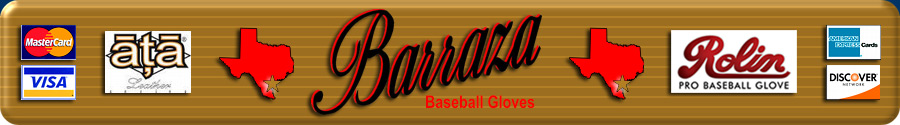 Banner image for Barraza Custom Baseball Gloves website